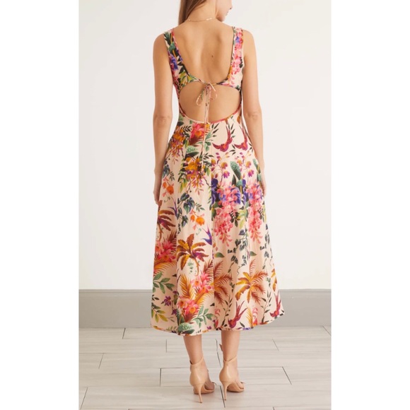Zimmermann Tropicana Cutout Floral Midi Dress - Picture 3 of 14